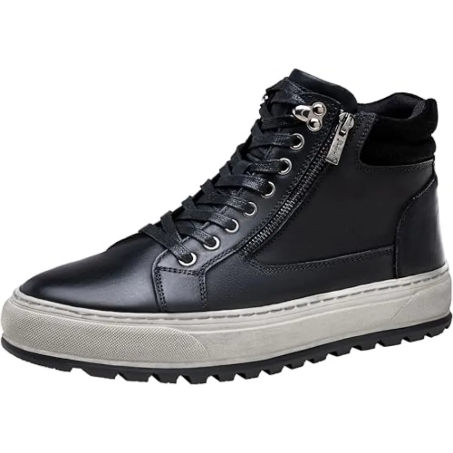 Jousen Mens Casual Shoes Premium Leather Side Zipper High Top Boots Fashion Sneakers for Men
Jousen Mens Casual Shoes Premium Leather Side Zipper High Top Boots Fashion Sneakers for Men
