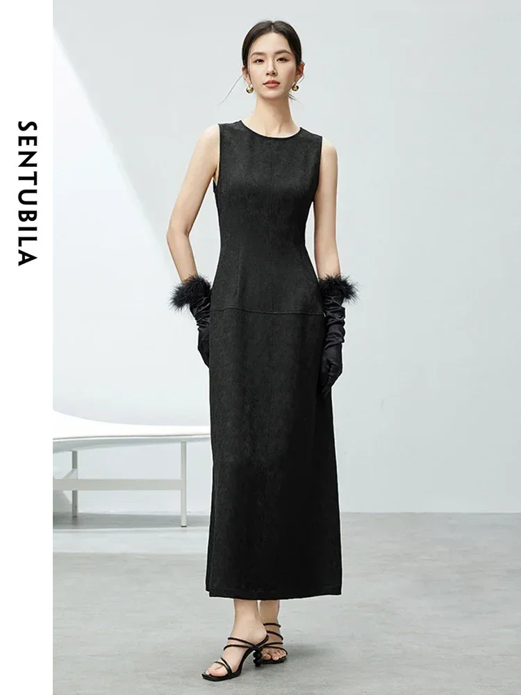 SENTUBILA Elegant Round Neck Jacquard Sleeveless Tank Maxi Dress 2025 Summer High Waist Black Long Camisole Dresses 142L54319
SENTUBILA Elegant Round Neck Jacquard Sleeveless Tank Maxi Dress 2025 Summer High Waist Black Long Camisole Dresses 142L54319
