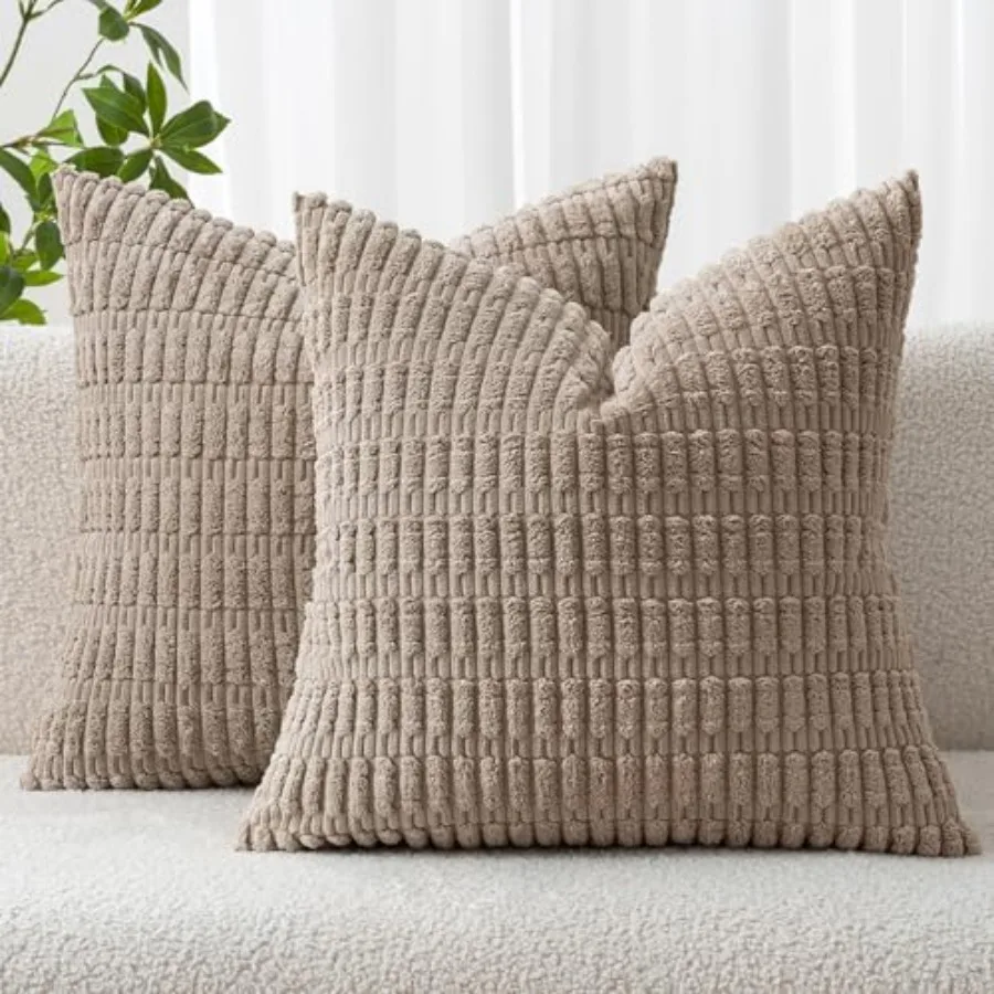 Pack of 2 Corduroy Decorative Throw Pillow Covers 18x18 Inch Soft Boho Striped Pillow Covers Modern Farmhouse Home Decor for So
Pack of 2 Corduroy Decorative Throw Pillow Covers 18x18 Inch Soft Boho Striped Pillow Covers Modern Farmhouse Home Decor for So