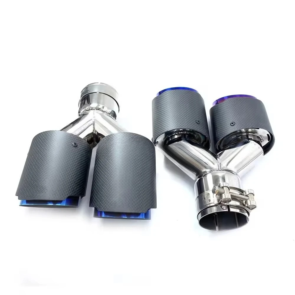 SXLL High Performance Exhaust System Muffler 304 Stainless Steel Dual Outlet Carbon Fiber Baked Blue Exhaust Tip
SXLL High Performance Exhaust System Muffler 304 Stainless Steel Dual Outlet Carbon Fiber Baked Blue Exhaust Tip