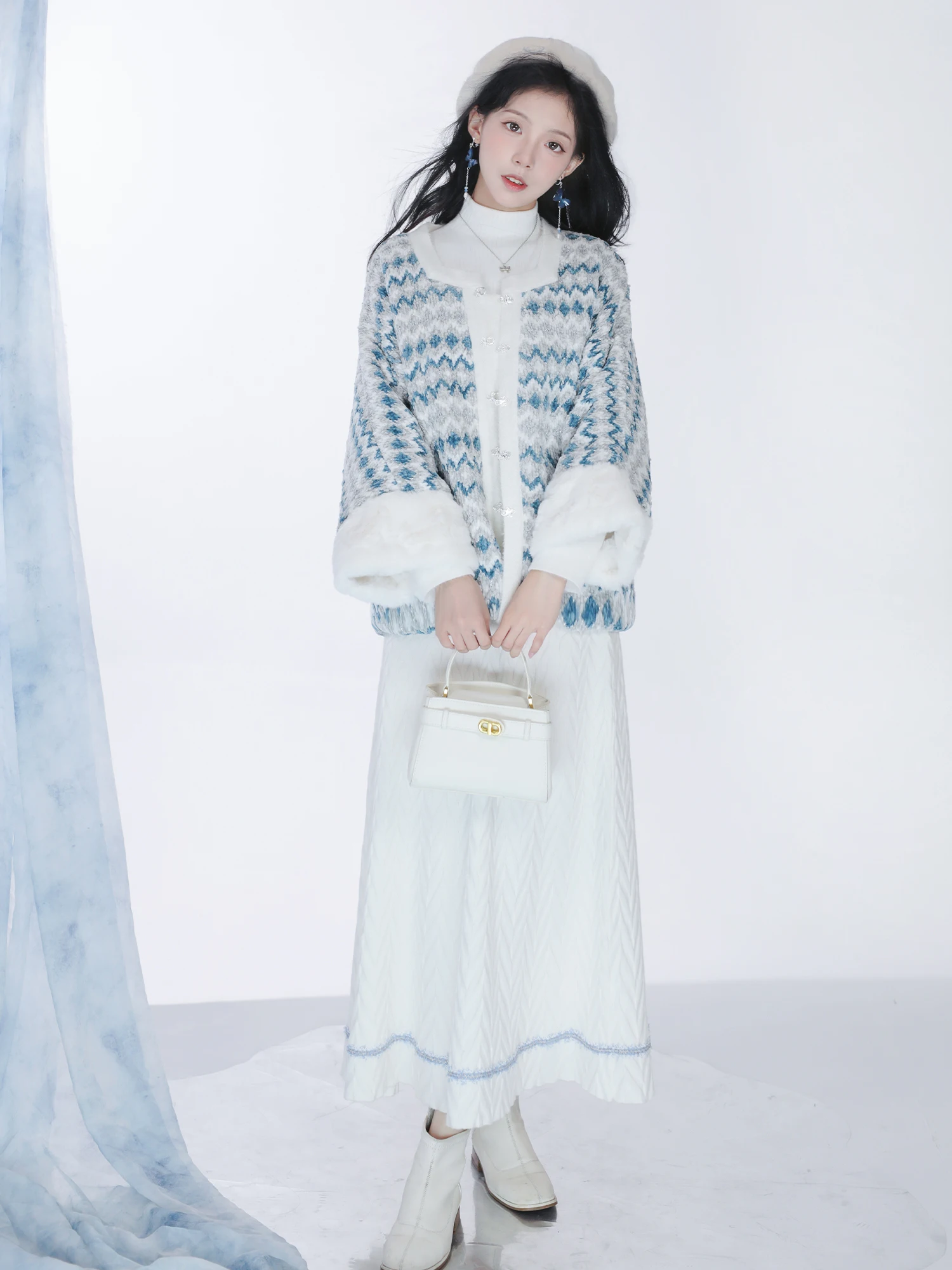 Xiaolu Water Improved Ming Dynas Square Collar Jaet Silver Fce Knitted Cotton Lined Winter Blue Daily Knitted f Skirt
Xiaolu Water Improved Ming Dynas Square Collar Jaet Silver Fce Knitted Cotton Lined Winter Blue Daily Knitted f Skirt
