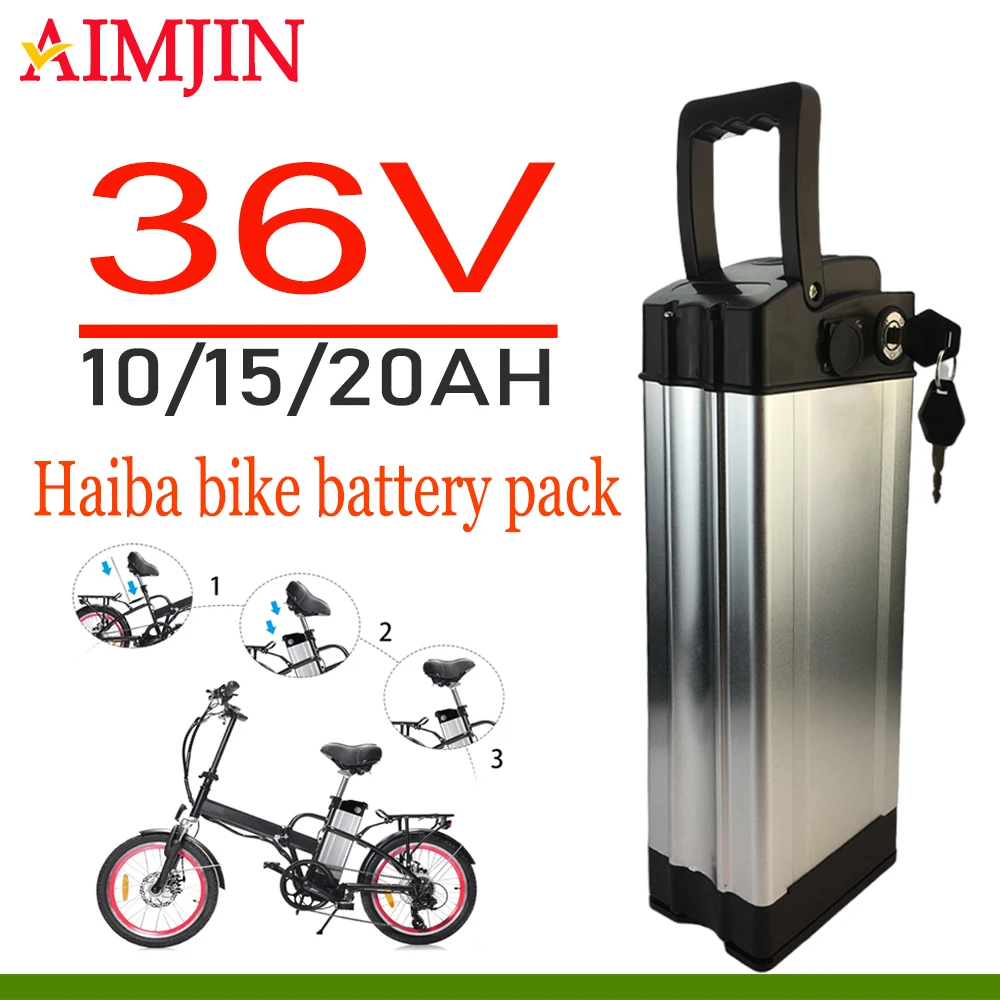 New lithium battery HaiBa 36V 10Ah/15Ah/20Ah High power electric bicycle battery pack
New lithium battery HaiBa 36V 10Ah/15Ah/20Ah High power electric bicycle battery pack