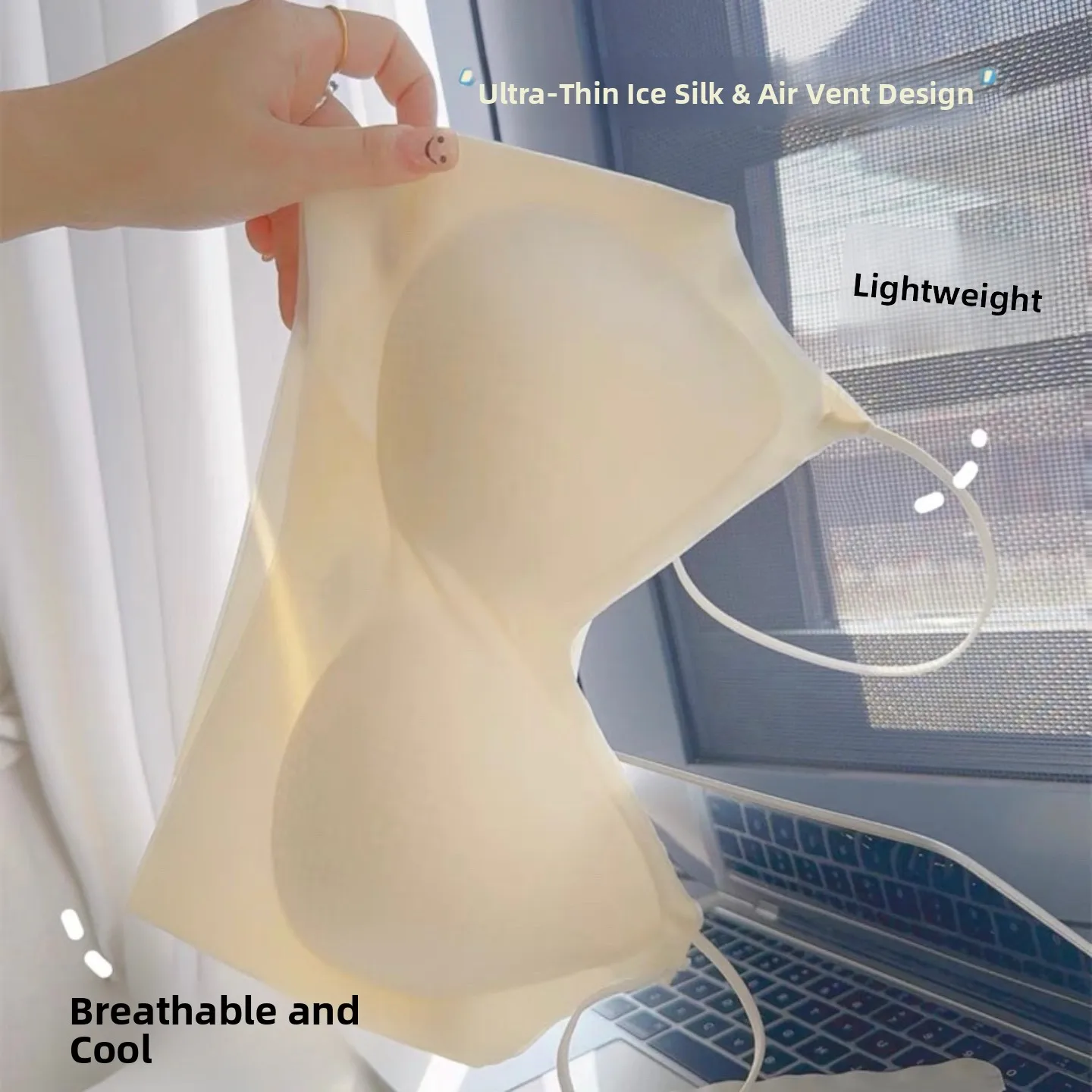 Ice Silk Fixed Cup Bra Women's Underwear Thin Style Big Breast Looks Small Vest Type Bra Strapless Home Comfortable Summer
Ice Silk Fixed Cup Bra Women's Underwear Thin Style Big Breast Looks Small Vest Type Bra Strapless Home Comfortable Summer