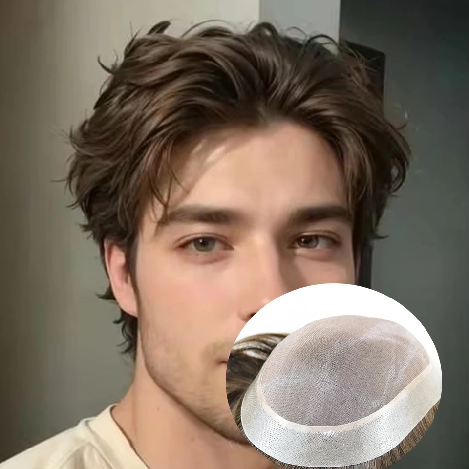 5Inch Men's Breathable Lace Blonde Brown Human Hair Toupee Undetectable Mono Lace PU Base Male Hair System Prosthesis Capillary
5Inch Men's Breathable Lace Blonde Brown Human Hair Toupee Undetectable Mono Lace PU Base Male Hair System Prosthesis Capillary