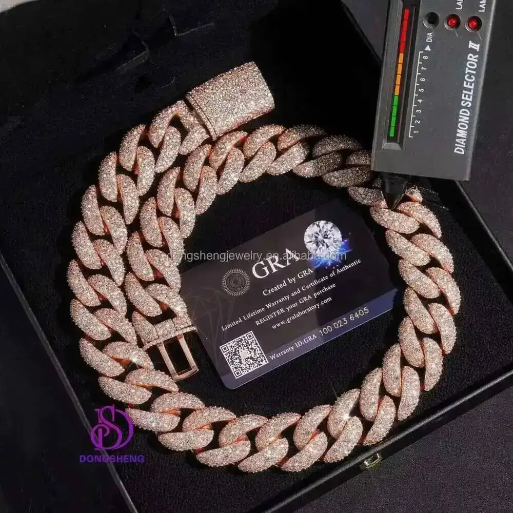 Тяжелая твердая мужская цепочка из стерлингового серебра 925 пробы 22 мм Vvs1, круглая белая кубинская цепочка с бриллиантами из муассанита
Тяжелая твердая мужская цепочка из стерлингового серебра 925 пробы 22 мм Vvs1, круглая белая кубинская цепочка с бриллиантами из муассанита