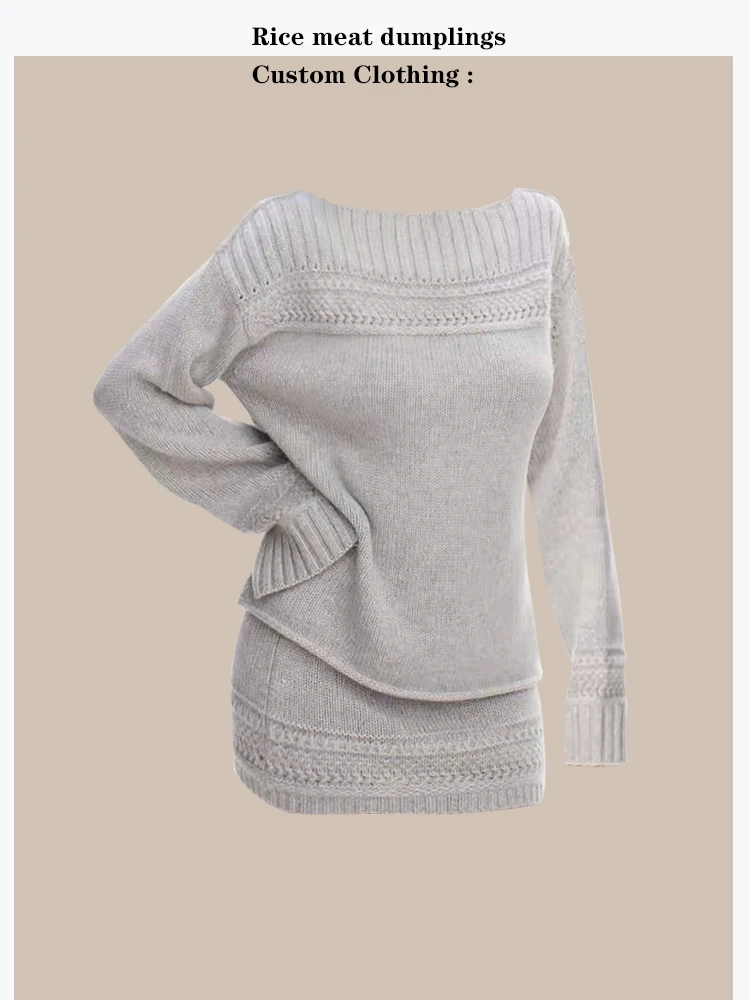 Laid-back Chic Korean Style Knitted Set with Special Embroidery One-Shoulder Sweater And Short Skirt for Women Winter Fashion
Laid-back Chic Korean Style Knitted Set with Special Embroidery One-Shoulder Sweater And Short Skirt for Women Winter Fashion