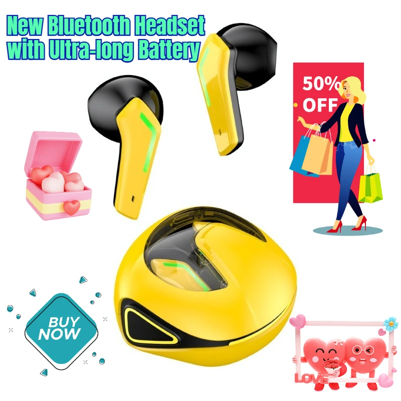 New Bluetooth Headset with Ultra-long Battery Life Cool Breathing Lights Low Latency and High-quality Sound
New Bluetooth Headset with Ultra-long Battery Life Cool Breathing Lights Low Latency and High-quality Sound
