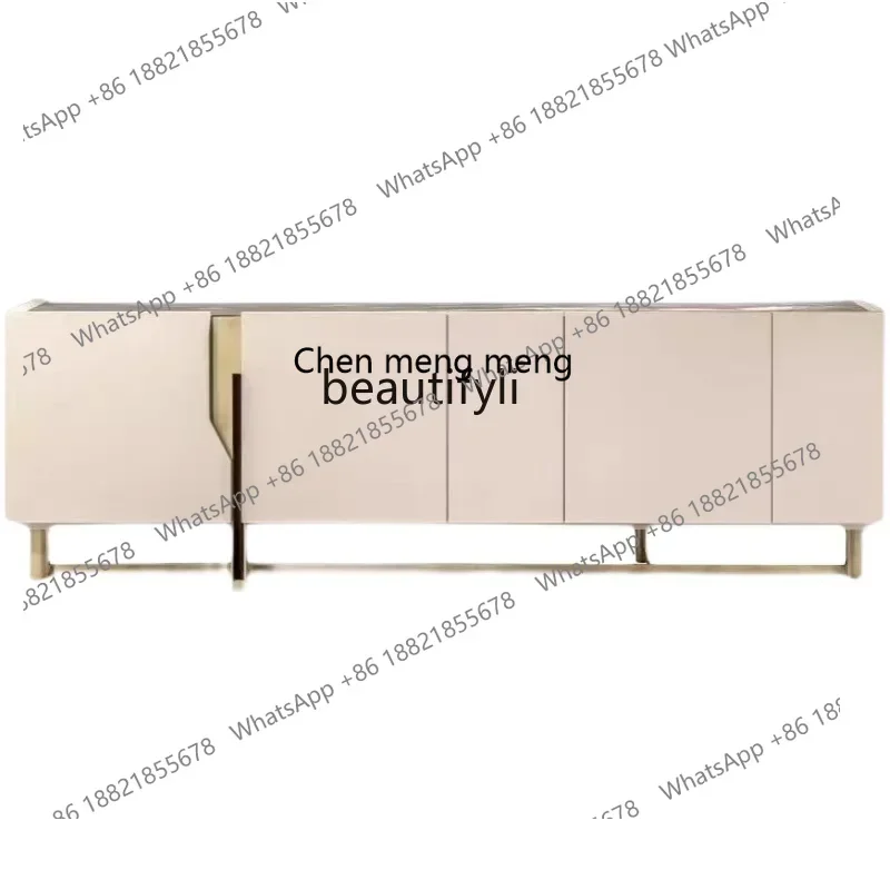 B178 Italian light luxury marble living room TV cabinet decorative cabinet stainless steel storage side cabinet2936
B178 Italian light luxury marble living room TV cabinet decorative cabinet stainless steel storage side cabinet2936