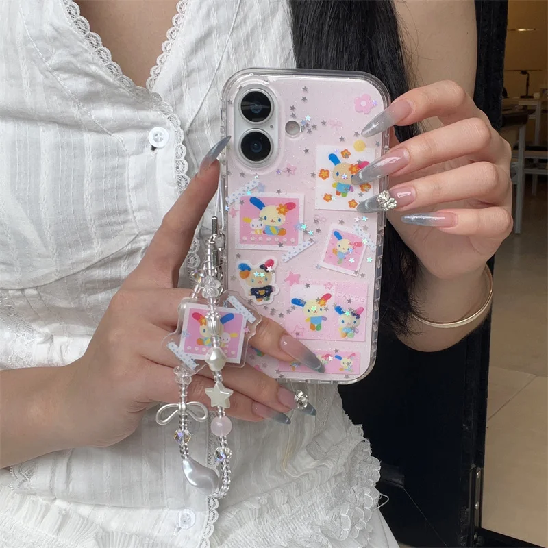Glitter Sequins Cute Rabbit Phone Case For iPhone 16 Pro 15 13 14 Pro Max Cover with Chain Bow Side Frame Shockproof Cases Funda
Glitter Sequins Cute Rabbit Phone Case For iPhone 16 Pro 15 13 14 Pro Max Cover with Chain Bow Side Frame Shockproof Cases Funda