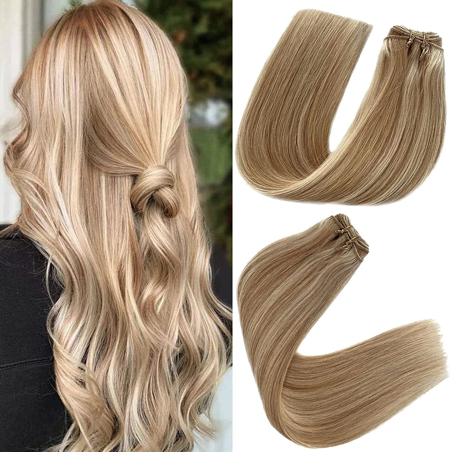 Human Virgin Hair Super Genius Weft 22inch 100g #1B #613 Already Sewn Hair Weft Double Efficiency & Comfort Wholesale
Human Virgin Hair Super Genius Weft 22inch 100g #1B #613 Already Sewn Hair Weft Double Efficiency & Comfort Wholesale