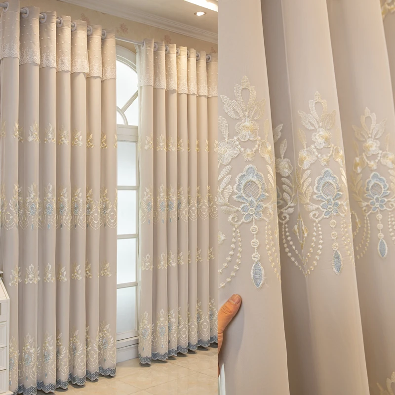 European Double Layer Curtain Luxury Embroidered Curtain for Living Room Bedroom
European Double Layer Curtain Luxury Embroidered Curtain for Living Room Bedroom