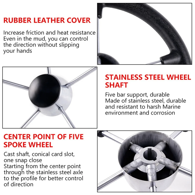 B0a-tMarine Yacht Stainless Steel 13.5 Inch Steering Wheel for Boat Marine Yacht Ship
B0a-tMarine Yacht Stainless Steel 13.5 Inch Steering Wheel for Boat Marine Yacht Ship