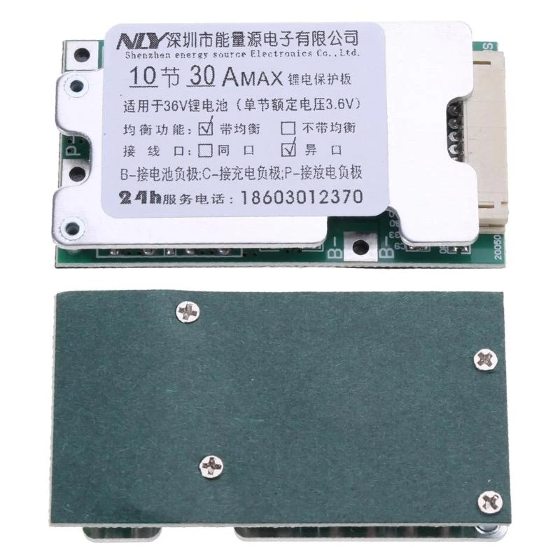 F92B 18650 Lithium Battery for Protection Board 10S 36V 30A PCB Board with Balanc
F92B 18650 Lithium Battery for Protection Board 10S 36V 30A PCB Board with Balanc