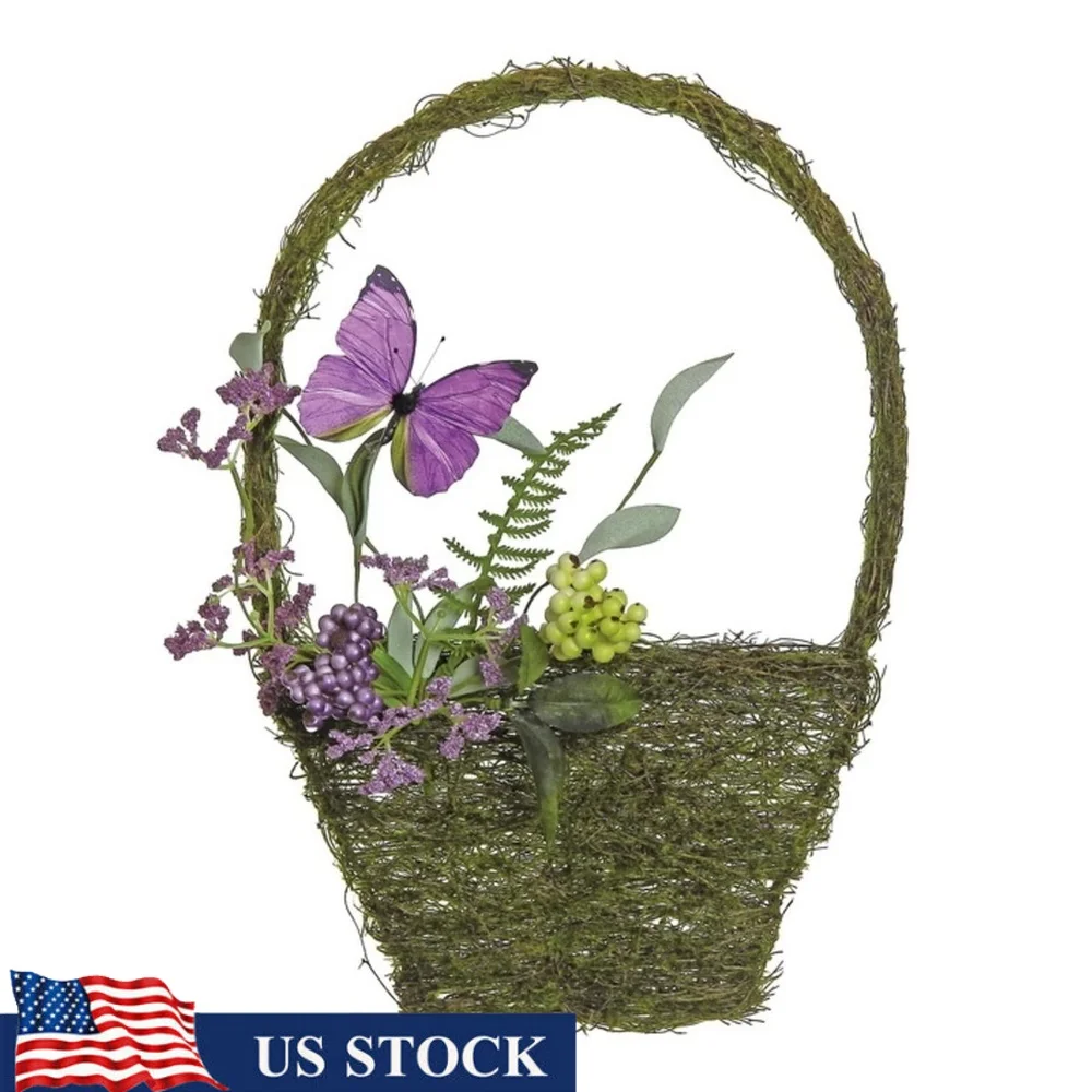 15 Inch Butterfly Mixed Berry Artificial Wall Basket Decoration Indoor Hanging Home Decor Moss Texture Foliage Piece
15 Inch Butterfly Mixed Berry Artificial Wall Basket Decoration Indoor Hanging Home Decor Moss Texture Foliage Piece