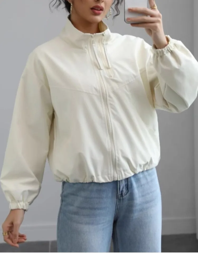 Spring New Women's Black Jacket Fashion Casual Femme Windbreaker Stand Collar Tooling Jacket Basic Zipper Coat Tops Autumn
Spring New Women's Black Jacket Fashion Casual Femme Windbreaker Stand Collar Tooling Jacket Basic Zipper Coat Tops Autumn