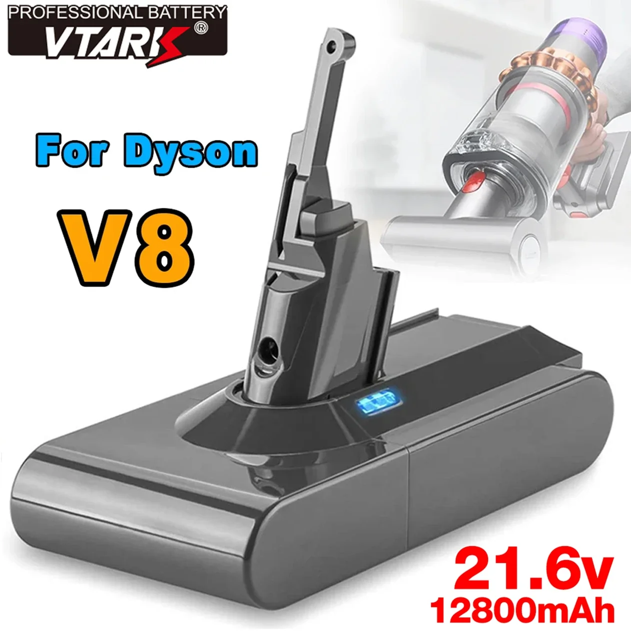 Original 12800mAh 21.6V For Dyson V8 Battery Absolute V8 Animal Li-ion SV10 Vacuum Cleaner series Rechargeable batteries
Original 12800mAh 21.6V For Dyson V8 Battery Absolute V8 Animal Li-ion SV10 Vacuum Cleaner series Rechargeable batteries