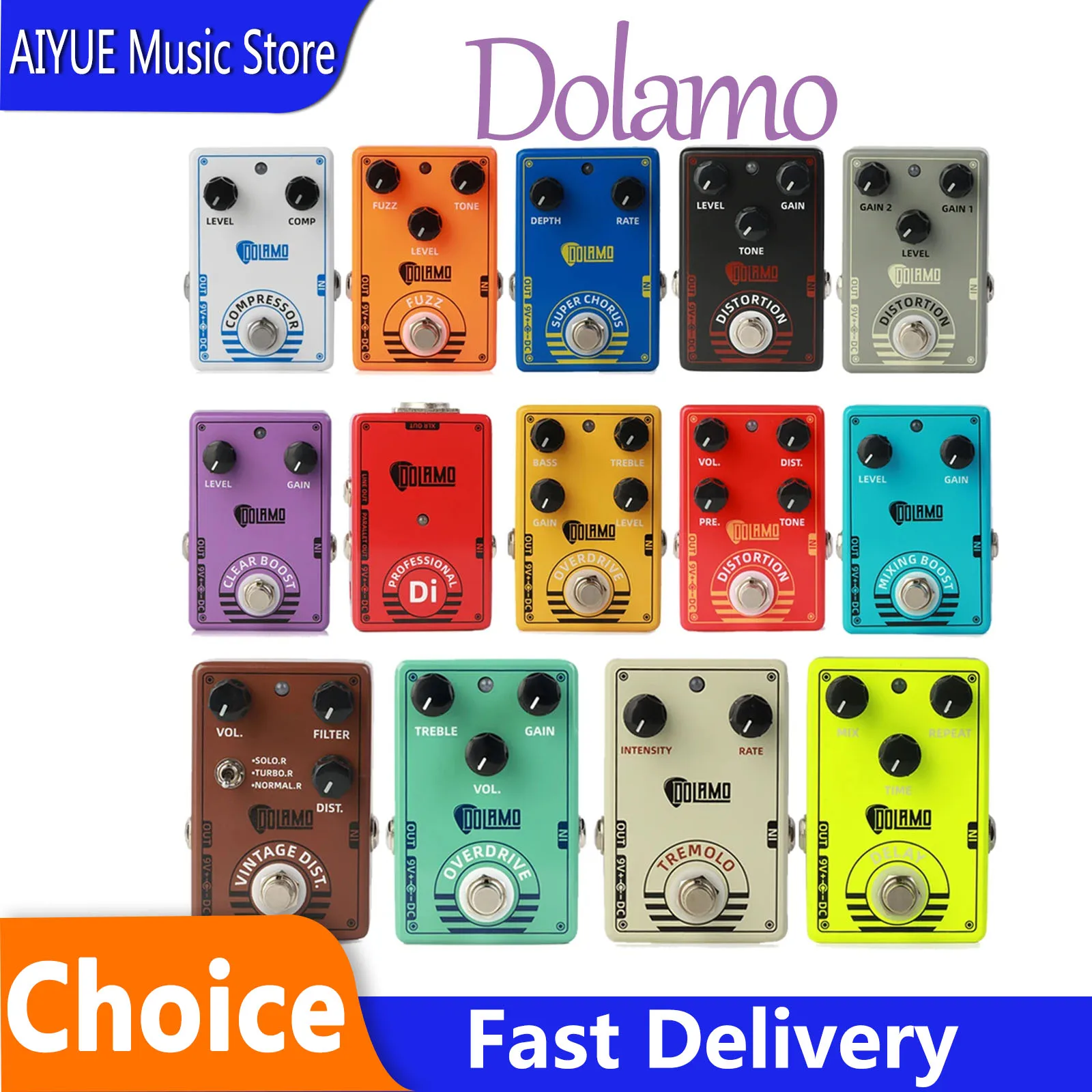 Caline Electric Guitar Effect Pedals Distortion/Overdrive/Fuzz/Chorus/DI Box/Vintage Distortion/Boost/Tremolo/Compressor/Delay
Caline Electric Guitar Effect Pedals Distortion/Overdrive/Fuzz/Chorus/DI Box/Vintage Distortion/Boost/Tremolo/Compressor/Delay