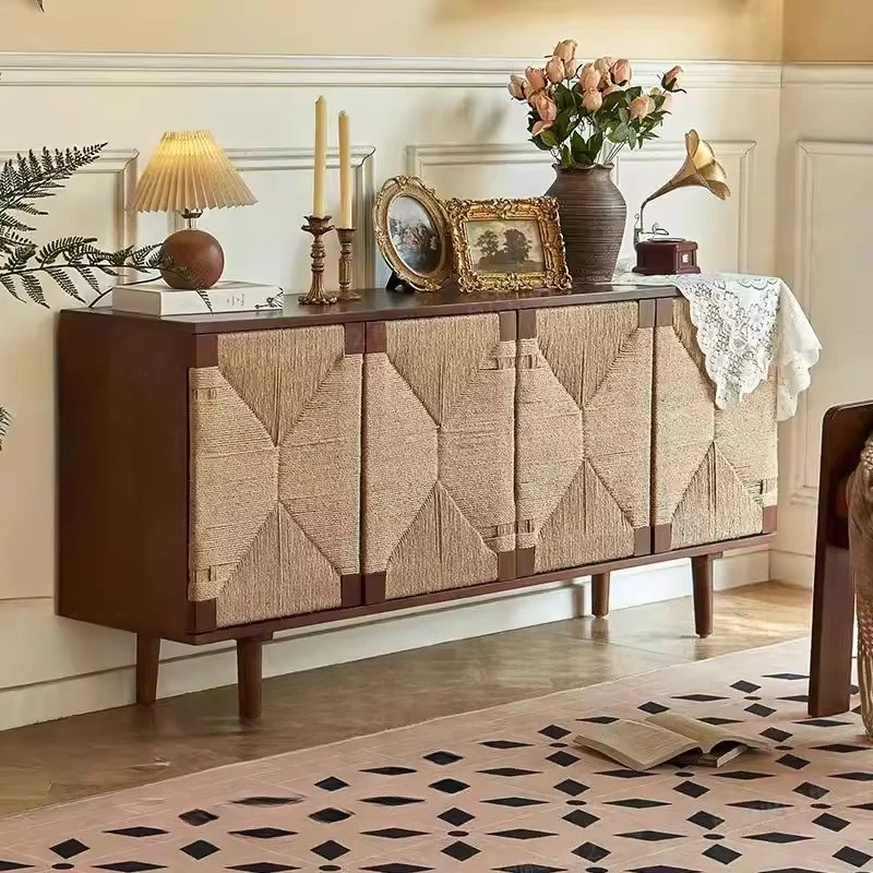 Solid wood dining side cabinet four-door TV entrance storage cabinet
Solid wood dining side cabinet four-door TV entrance storage cabinet