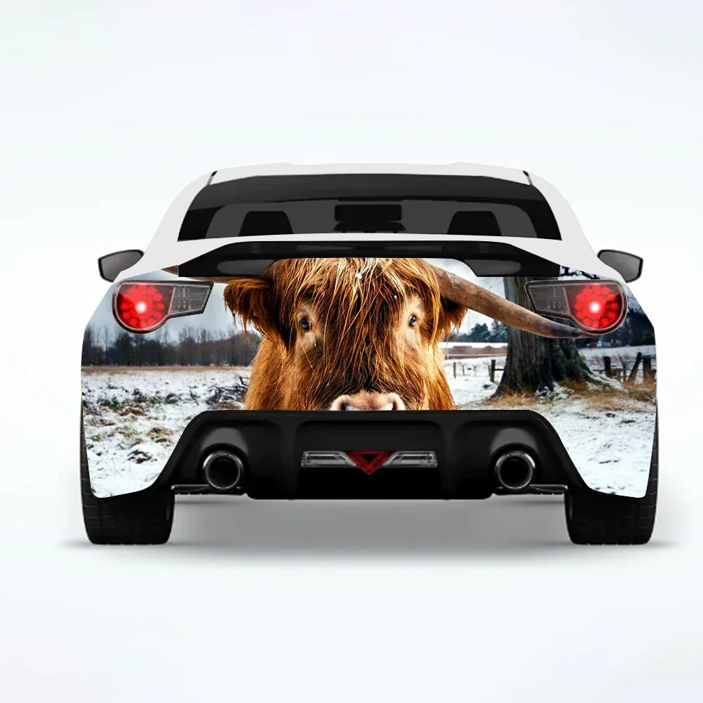 Animal Highland Cow Car Rear Wrap Car Stickers vehicle Decal Creative Sticker Car-Body Appearance Modification Decor Stickers 
Animal Highland Cow Car Rear Wrap Car Stickers vehicle Decal Creative Sticker Car-Body Appearance Modification Decor Stickers