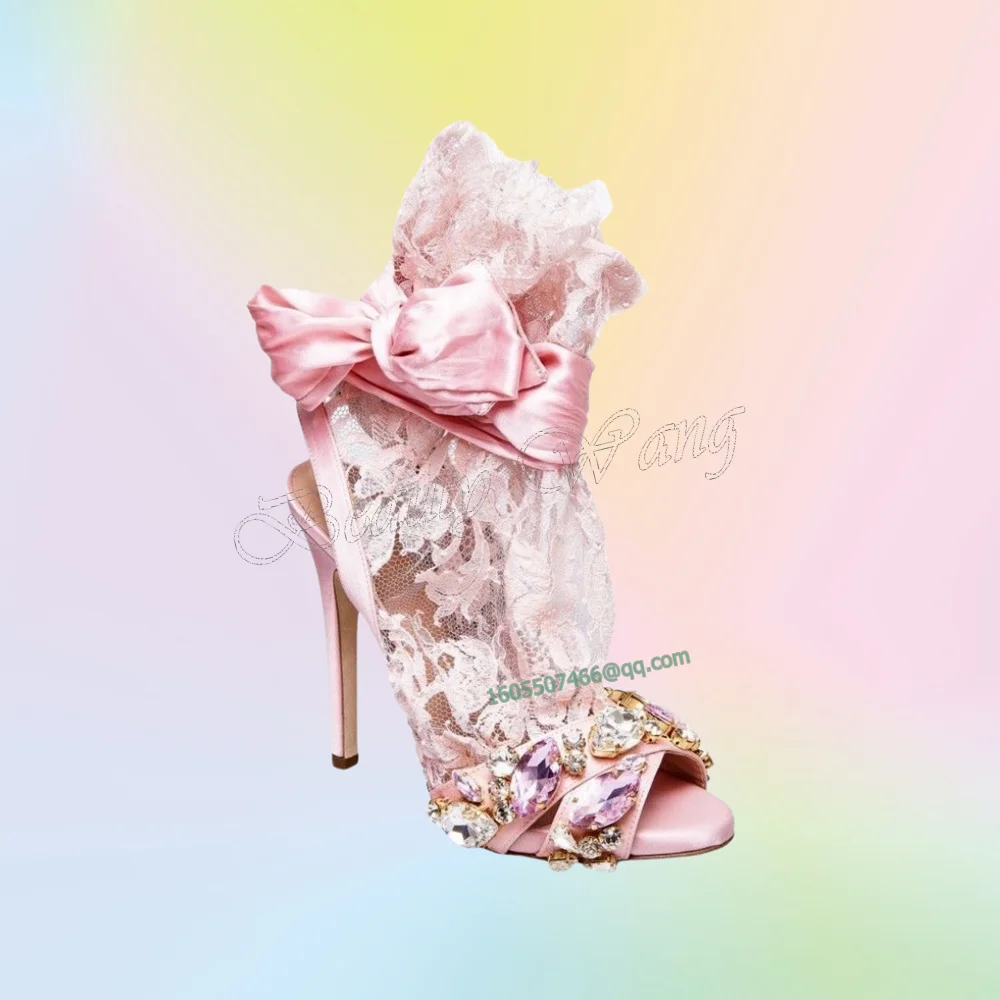 Розовые сандалии с лазерным декором и кристаллами, туфли на высоком каблуке с большим бантом и открытым носком, туфли на тонком высоком каблуке для женщин 2025 Zapatos Para Mujere
Розовые сандалии с лазерным декором и кристаллами, туфли на высоком каблуке с большим бантом и открытым носком, туфли на тонком высоком каблуке для женщин 2025 Zapatos Para Mujere