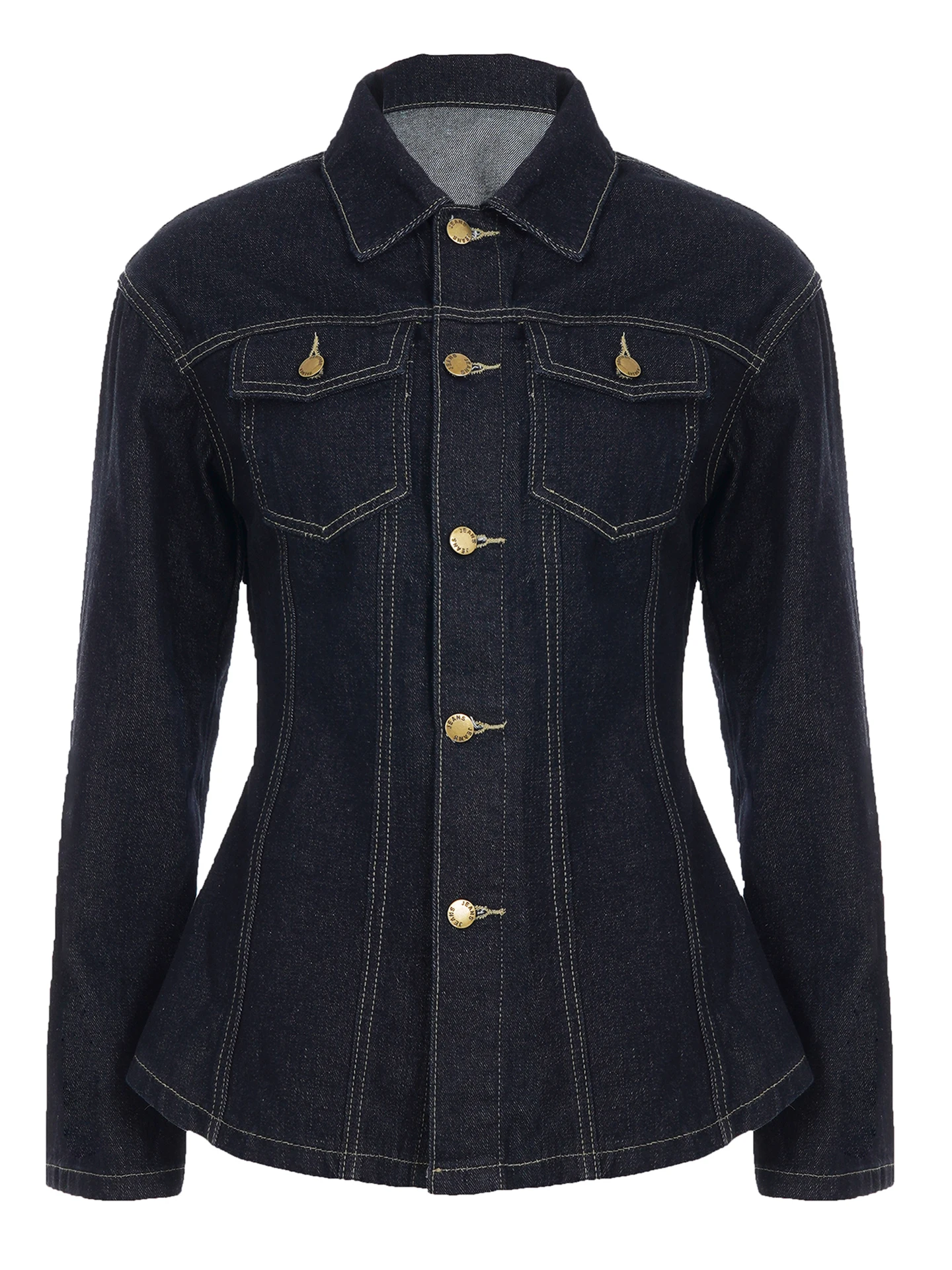 WEEKEEP American Retro Button up Long Sve Denim Jaet Women's Versatile Slim Fit Waist Cinching Top Open Cardigan
WEEKEEP American Retro Button up Long Sve Denim Jaet Women's Versatile Slim Fit Waist Cinching Top Open Cardigan