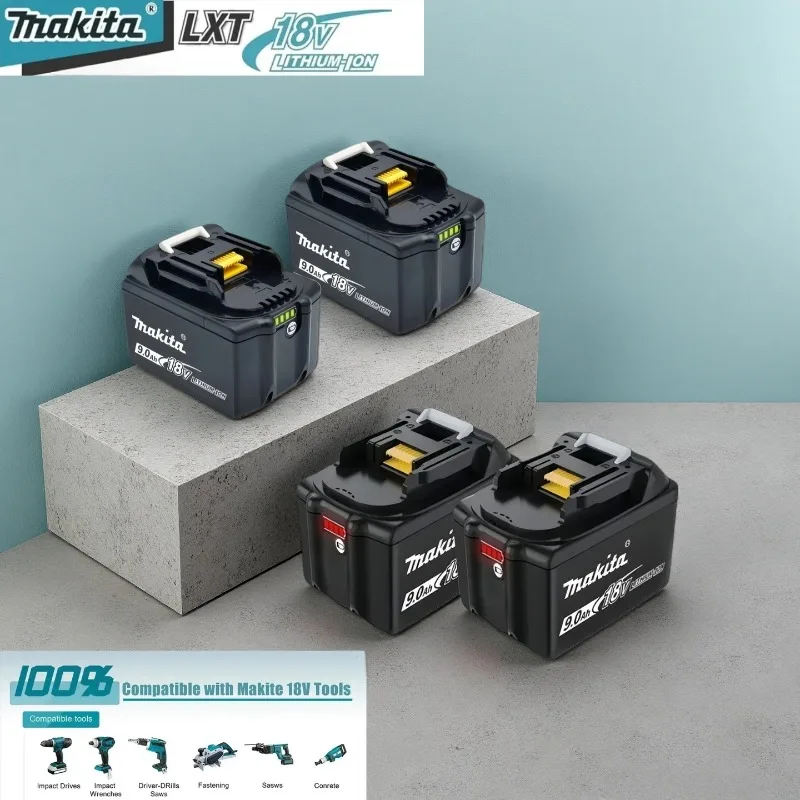 Оригинальная аккумуляторная батарея Makita 18 В, 9000 мАч, 6 0 Ач, быстрое зарядное устройство 18 В, BL1840 BL1830B.
Оригинальная аккумуляторная батарея Makita 18 В, 9000 мАч, 6 0 Ач, быстрое зарядное устройство 18 В, BL1840 BL1830B.