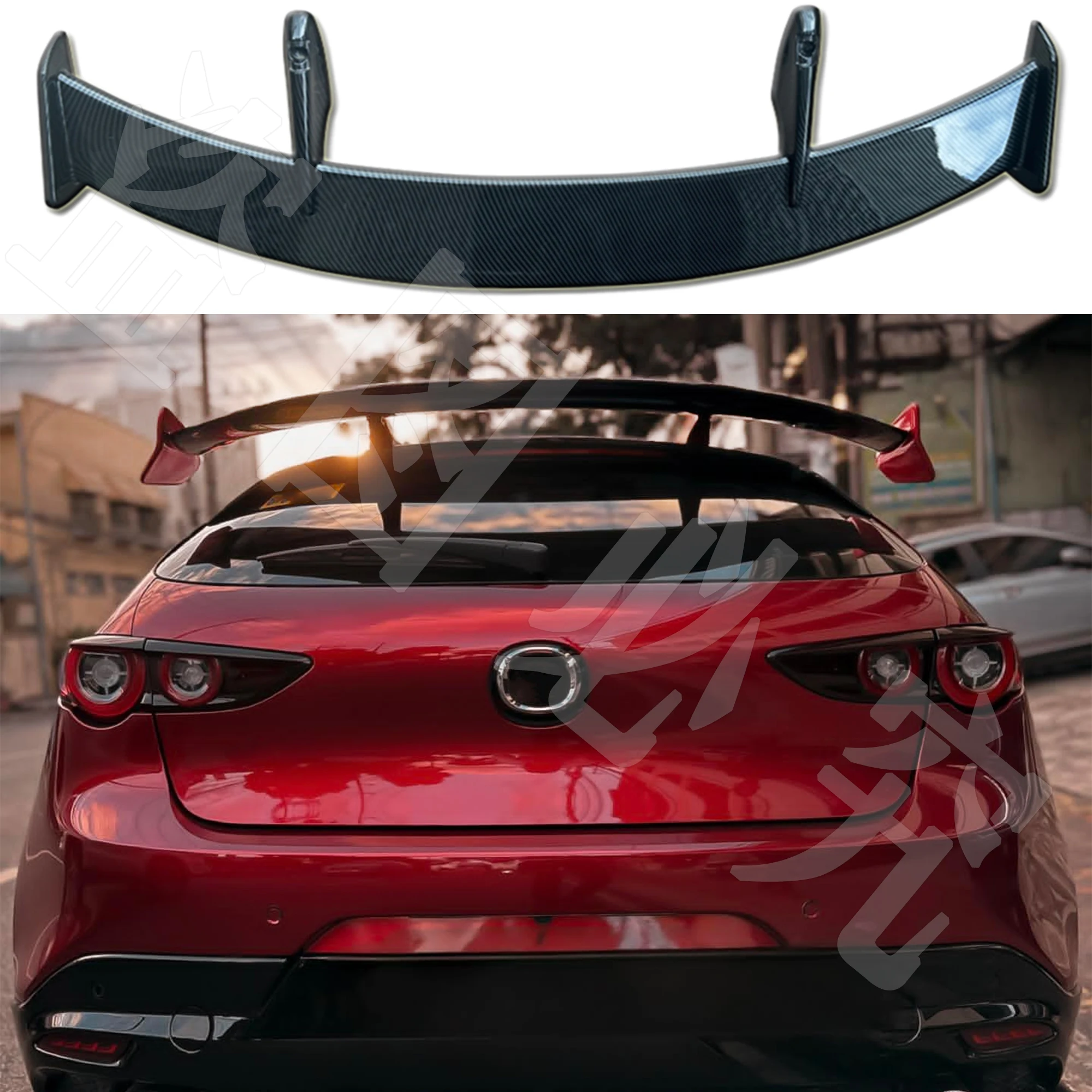 Spoiler Wings For 14-19 Mazda 3 Axela Hatchback KS Style Roof Diffuser Tail Wing Car Rear Body Kit Aerodynamic Accessories
Spoiler Wings For 14-19 Mazda 3 Axela Hatchback KS Style Roof Diffuser Tail Wing Car Rear Body Kit Aerodynamic Accessories