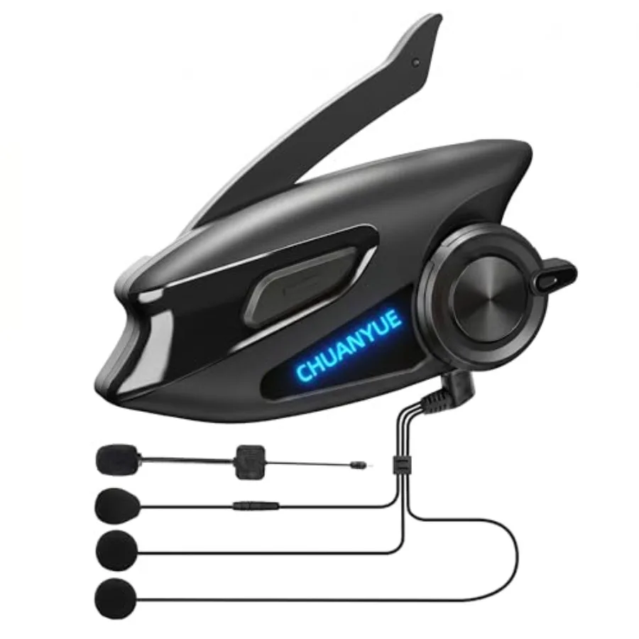 Motorcycle Bluetooth Headset, 43mm HD Speakers, 1000m 2-Way Intercom, Glove-Friendly Knob, Triple Noise Cancellation, Music Sha
Motorcycle Bluetooth Headset, 43mm HD Speakers, 1000m 2-Way Intercom, Glove-Friendly Knob, Triple Noise Cancellation, Music Sha