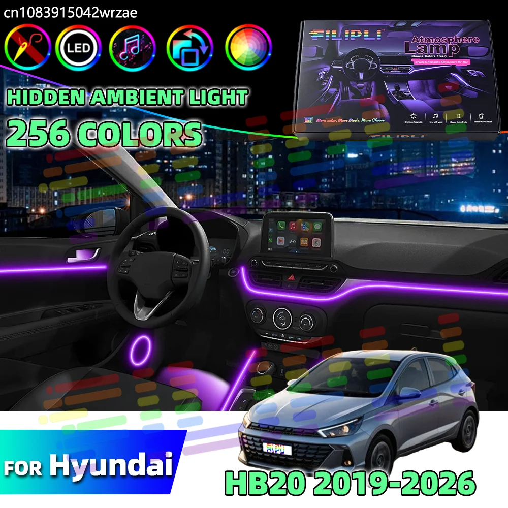 For Hyundai HB20 2019-2026 Non Glare Acrylic LED Car Ambient Lights 64 RGB Interior Neon Comfortable View Refit Lamps
For Hyundai HB20 2019-2026 Non Glare Acrylic LED Car Ambient Lights 64 RGB Interior Neon Comfortable View Refit Lamps