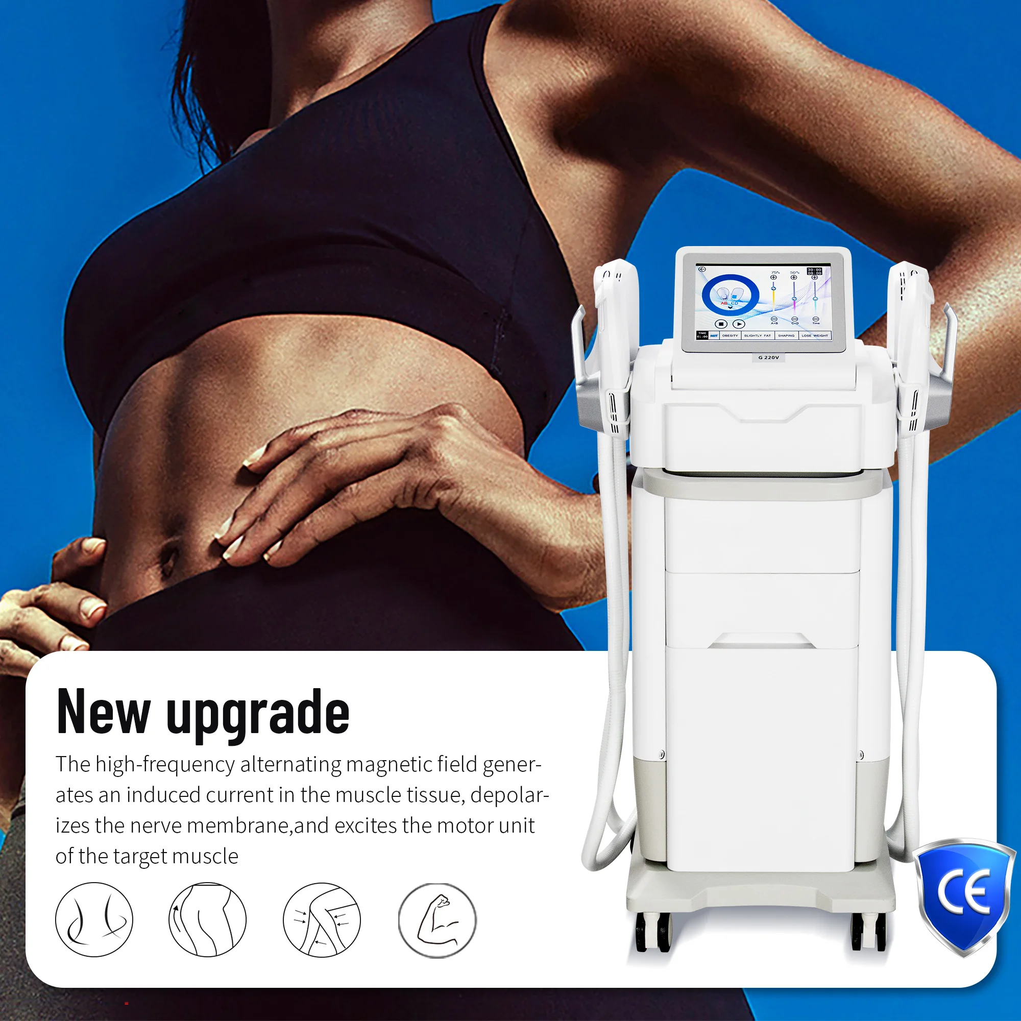 Portable EMS EMS RF Weight Lose Machine Muscle Stimulation Hi-EMT Body Sculpt Machine For Salon Home Use
Portable EMS EMS RF Weight Lose Machine Muscle Stimulation Hi-EMT Body Sculpt Machine For Salon Home Use