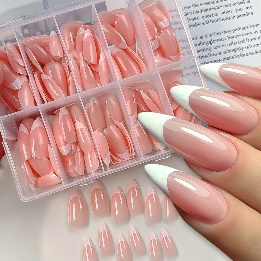 240Pcs Pink French Almond Shaped Fake Nails Simple Glossy Press On Nails Full Cover False Nail Tips Extension
240Pcs Pink French Almond Shaped Fake Nails Simple Glossy Press On Nails Full Cover False Nail Tips Extension
