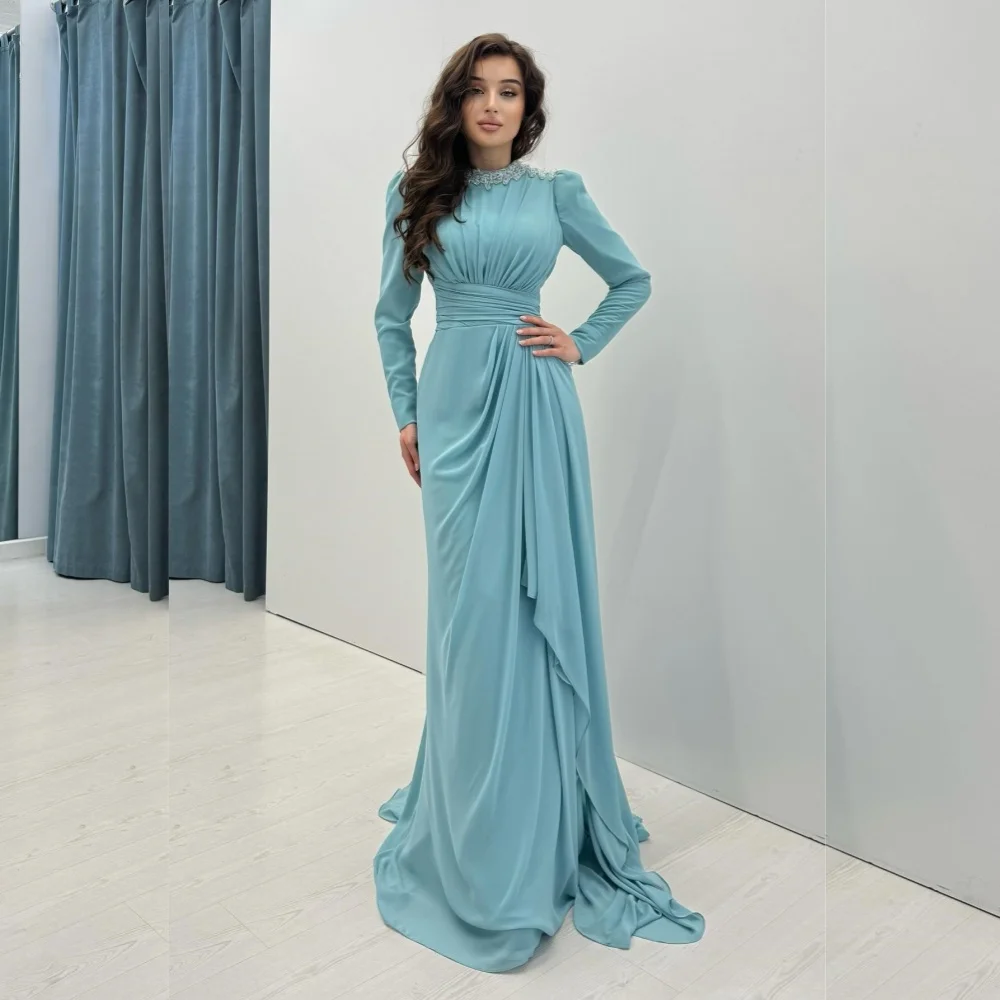 Customized Classic Chiffon Pleat Sequined Trumpet High Collar Long Dresses Bespoke Occasion Exquisite Matching
Customized Classic Chiffon Pleat Sequined Trumpet High Collar Long Dresses Bespoke Occasion Exquisite Matching