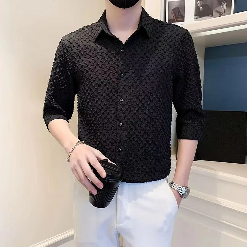 Fashionable Men's Hair Stylist Shirt Short Sleeve Loose Fit Summer Breathable Fabric Casual Comfortable Wear
Fashionable Men's Hair Stylist Shirt Short Sleeve Loose Fit Summer Breathable Fabric Casual Comfortable Wear