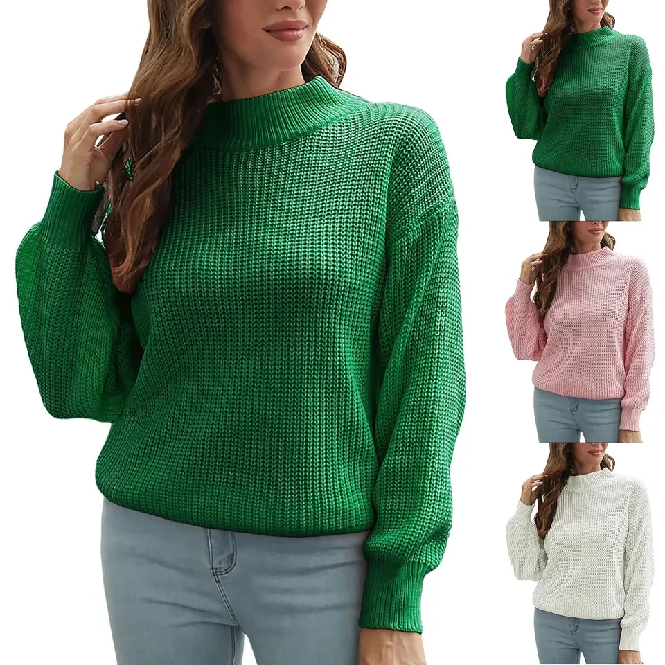 Sweater For Women Casual Long Sleeve Knitted Pullovers and Sweaters Daily Wear Solid Loose Crew Neck Jumpers Female Knitwears
Sweater For Women Casual Long Sleeve Knitted Pullovers and Sweaters Daily Wear Solid Loose Crew Neck Jumpers Female Knitwears