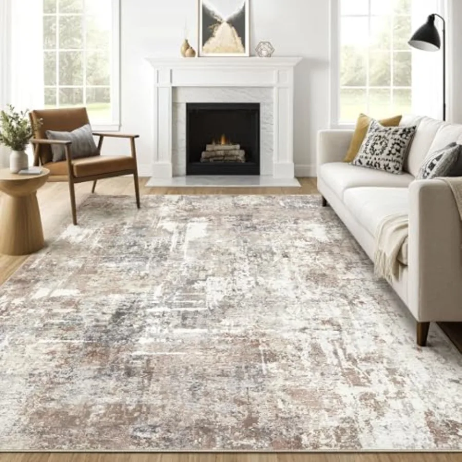 8x10 Area Rugs for Living Room: Washable Large Abstract Modern Soft Rug in Brown, Stain Resistant Indoor Floor Non-Slip Accent
8x10 Area Rugs for Living Room: Washable Large Abstract Modern Soft Rug in Brown, Stain Resistant Indoor Floor Non-Slip Accent