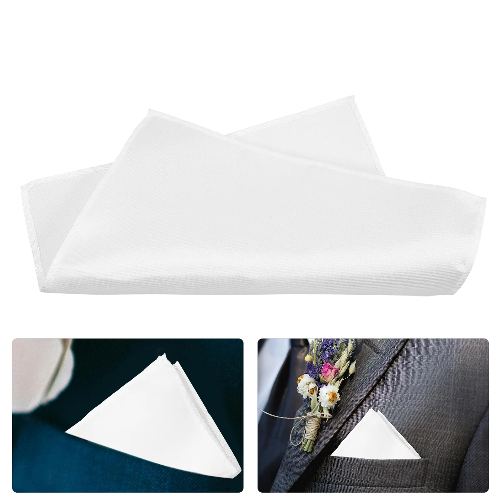 

6 Pcs Pocket Square Handkerchief Handkerchiefs for Men Squares Suit Gentlemen Dress