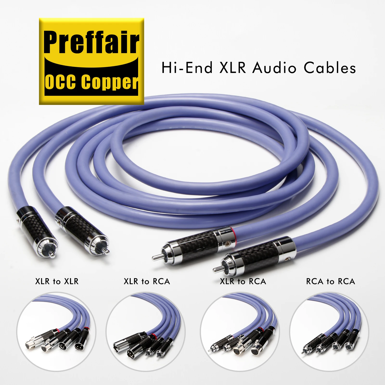 Preffair OCC Copper RCA Audio Cable Analog Interconnects Cable HIFI 2XLR TO 2RCA Cable With Rhodium Plated RCA Plug
Preffair OCC Copper RCA Audio Cable Analog Interconnects Cable HIFI 2XLR TO 2RCA Cable With Rhodium Plated RCA Plug