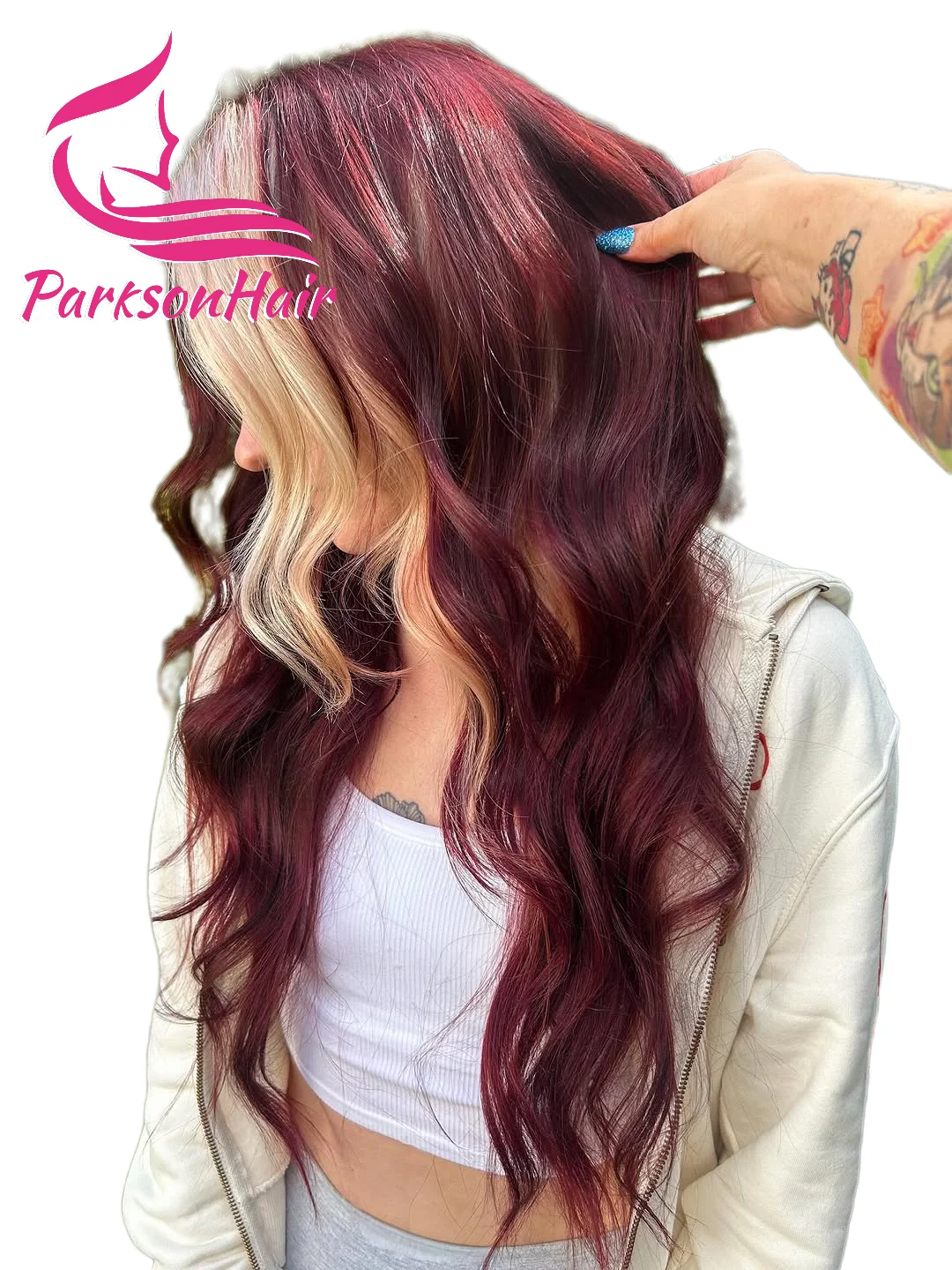 13x4 Human Hair Lace Frontal Wig Body Wave Burgundy/Blonde Human Hair Wig Pre-Plucking Colored 613 13x6 Lace Front Wig 180%
13x4 Human Hair Lace Frontal Wig Body Wave Burgundy/Blonde Human Hair Wig Pre-Plucking Colored 613 13x6 Lace Front Wig 180%