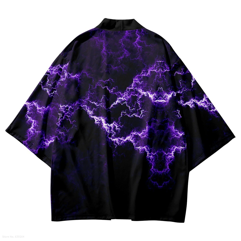 Women Men Japanese Asian Streetwear Cardigan Yukata Fashion Lightning Print Shirt Clothing Traditional Haori Cosplay Kimono
Women Men Japanese Asian Streetwear Cardigan Yukata Fashion Lightning Print Shirt Clothing Traditional Haori Cosplay Kimono