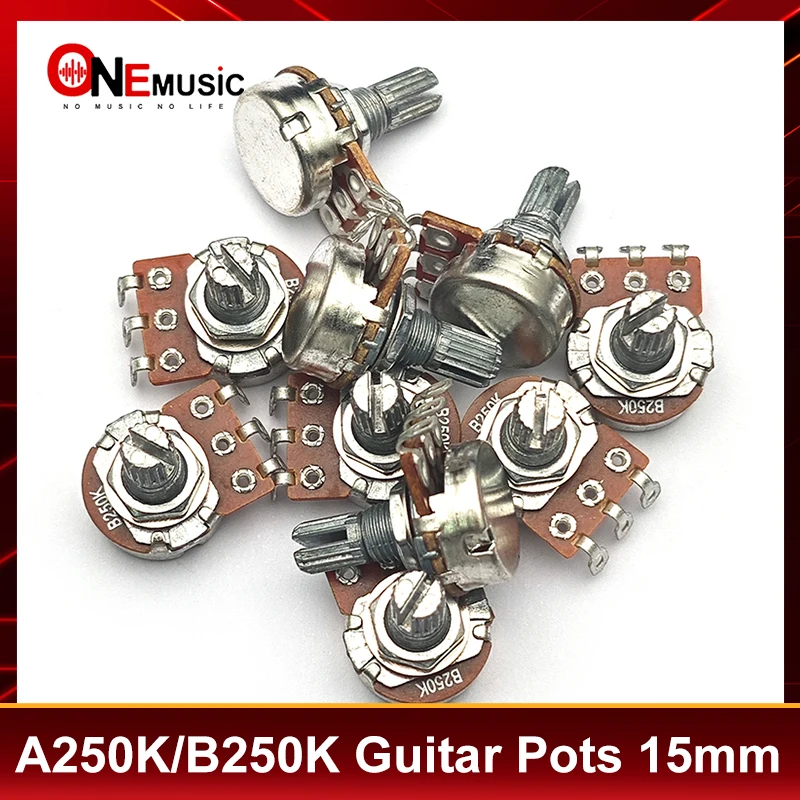 10Pcs A250K/B250K 15mm Electric Bass Guitar Volume Tone Pots Audio Tone Switch Potentiometer
10Pcs A250K/B250K 15mm Electric Bass Guitar Volume Tone Pots Audio Tone Switch Potentiometer