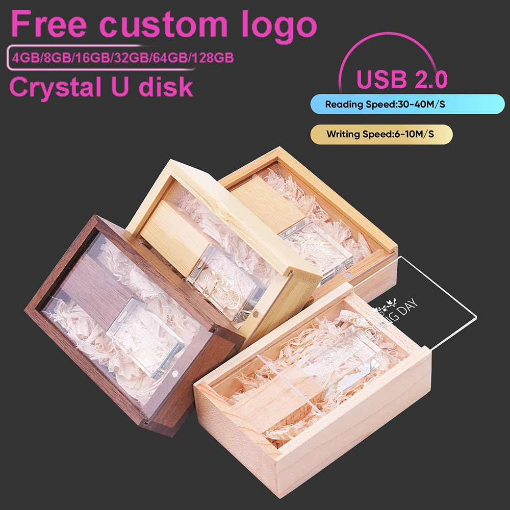 Fashion Crystal USB Flash Drive 128GB Free Custom Logo Memory Stick 64GB Color Printing Box & Pen Drive 32GB 16GB Wedding Gift
Fashion Crystal USB Flash Drive 128GB Free Custom Logo Memory Stick 64GB Color Printing Box & Pen Drive 32GB 16GB Wedding Gift