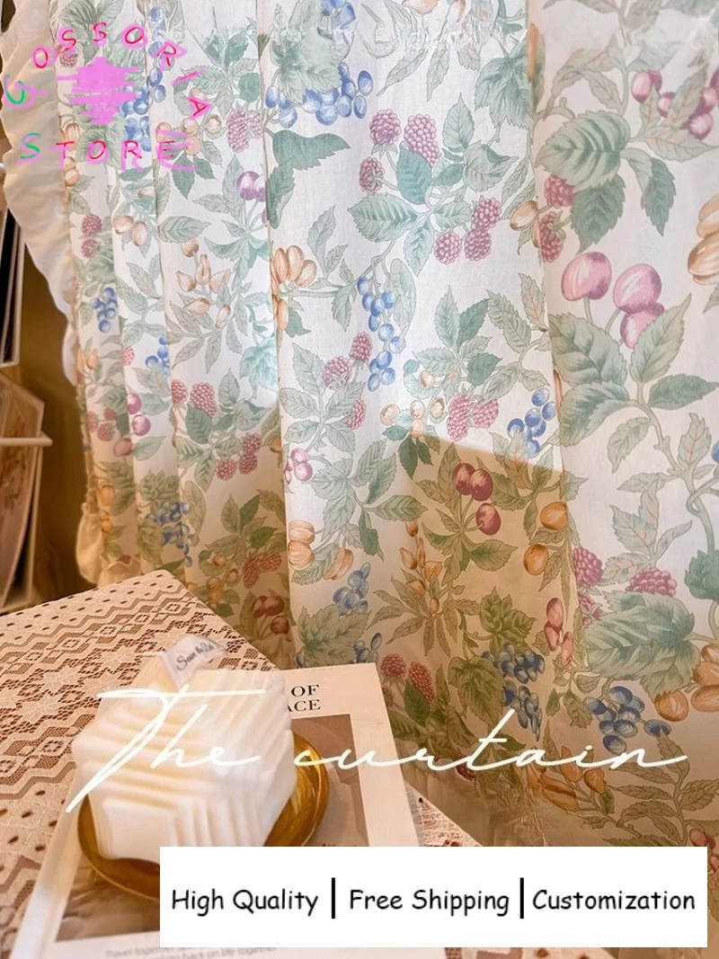 Sample Custom French Retro Hand Painted Cotton Curtains for Living Room American Countryside Ruffled Half Drapes Printed Window
Sample Custom French Retro Hand Painted Cotton Curtains for Living Room American Countryside Ruffled Half Drapes Printed Window