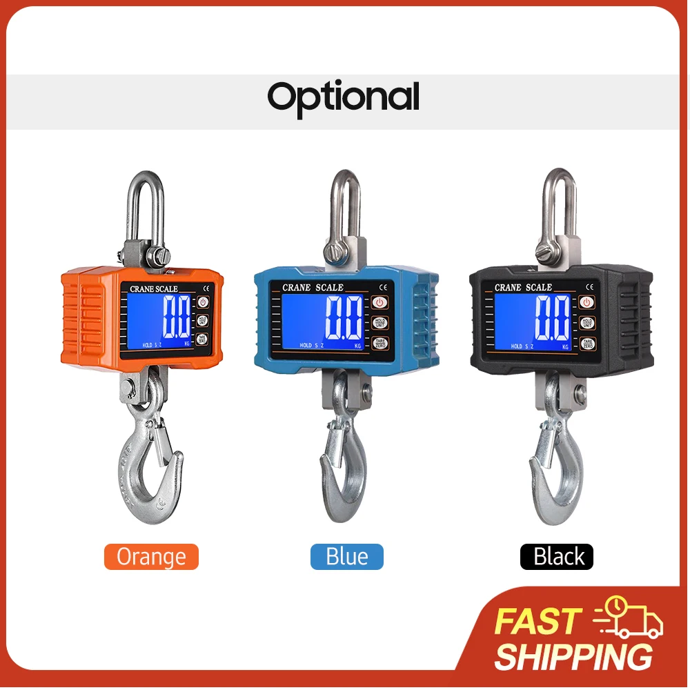 Portable Digital Hanging Scale 1000kg/2204lbs LCD Backlight Crane Heavy Duty Hook for Construction Fishing Travel Data Hold Tare
Portable Digital Hanging Scale 1000kg/2204lbs LCD Backlight Crane Heavy Duty Hook for Construction Fishing Travel Data Hold Tare