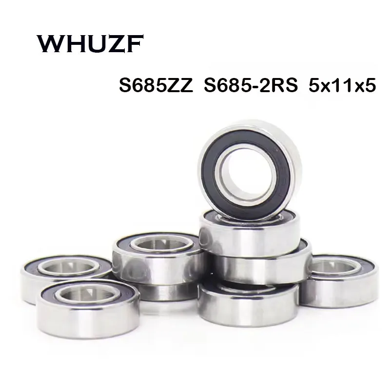 WHUZF 10 шт. S685ZZ подшипник 5*11*5 мм ABEC-7 440C ролик из нержавеющей стали S685Z S685-2RS Z ZZ шарикоподшипники 베어링 
WHUZF 10 шт. S685ZZ подшипник 5*11*5 мм ABEC-7 440C ролик из нержавеющей стали S685Z S685-2RS Z ZZ шарикоподшипники 베어링