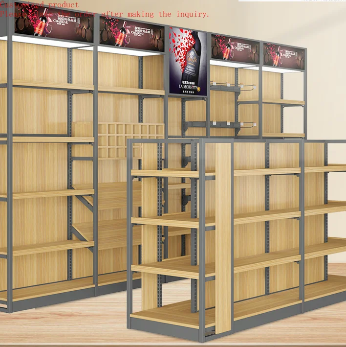 Custom.Kainice Entire Store Custom Supermarket Shelves Display Rack Single and Double-sided Gondola Steel and Wood Shelves
Custom.Kainice Entire Store Custom Supermarket Shelves Display Rack Single and Double-sided Gondola Steel and Wood Shelves
