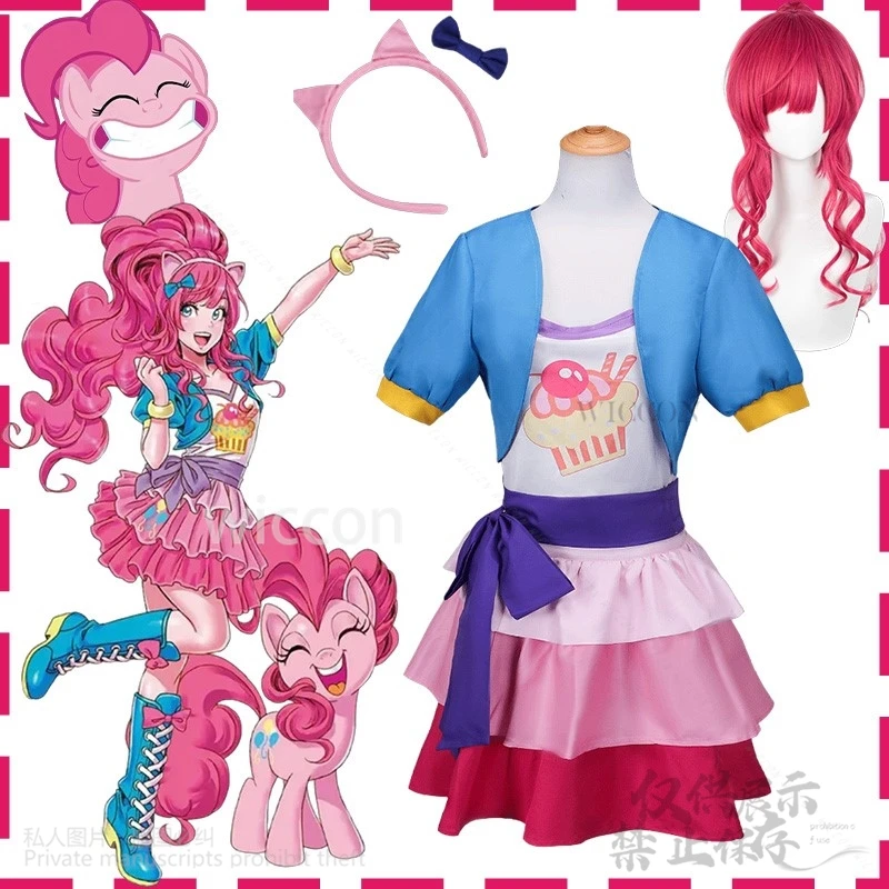 Little Anime Ponyy Cosplay Pinkie Pie Costume Y2K Princess Skirt Uniform Suit Hot Pink Wigs For Girls Woman Halloween Customized
Little Anime Ponyy Cosplay Pinkie Pie Costume Y2K Princess Skirt Uniform Suit Hot Pink Wigs For Girls Woman Halloween Customized