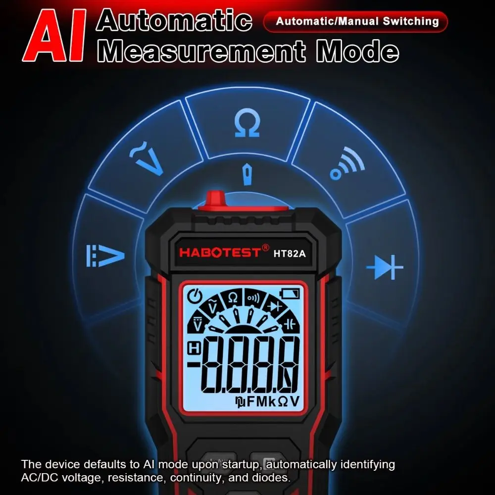 New AC DC Voltage Smart Digital Multimeter High Precision Anti Burnout Auto Range Multimeter 600V NCV Multimeter
New AC DC Voltage Smart Digital Multimeter High Precision Anti Burnout Auto Range Multimeter 600V NCV Multimeter