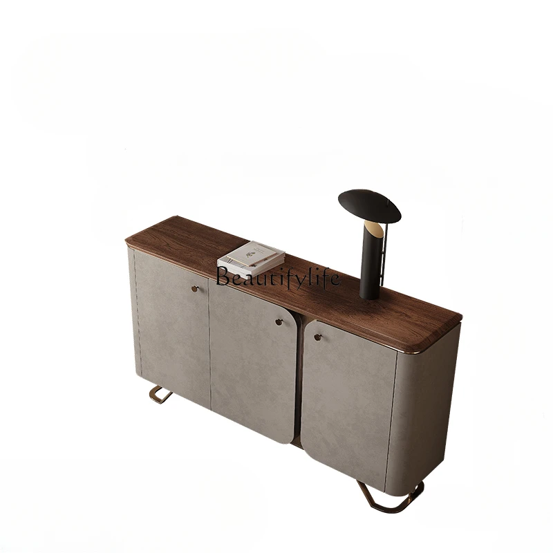 Side cabinet light luxury high sense modern simplicity wall integrated black walnut solid wood side shelf
Side cabinet light luxury high sense modern simplicity wall integrated black walnut solid wood side shelf