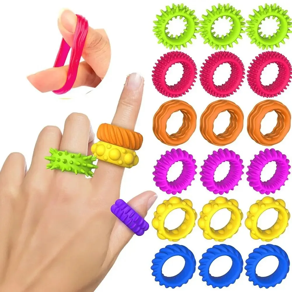 12pcs/set Stretchy TPR Fidget Rings - Soft Sensory Toys, Anxiety Relief Decompression for Kids & Autism Children
12pcs/set Stretchy TPR Fidget Rings - Soft Sensory Toys, Anxiety Relief Decompression for Kids & Autism Children