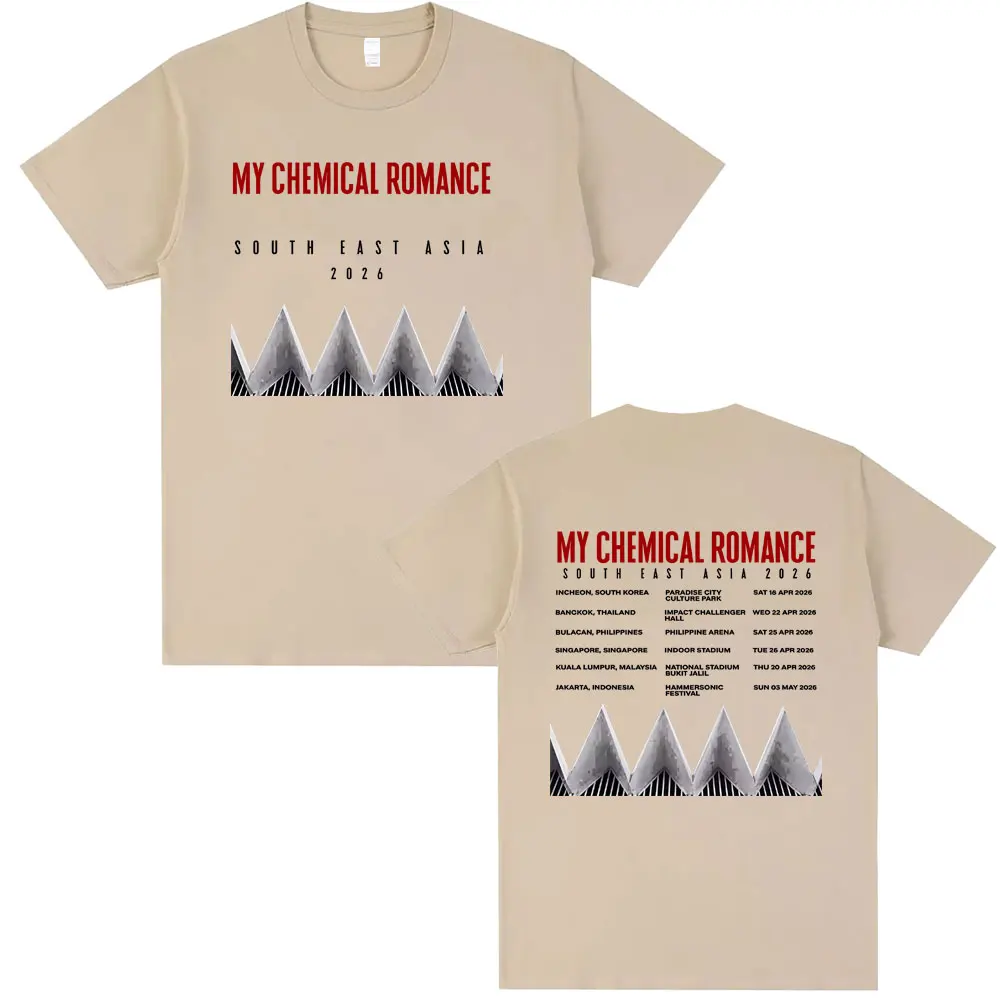 Punk Band My Chemical Romance South America 2026 Tour T Shirts Men Women Clothing Gothic Emo Oversized T-shirt Man Cotton Tshirt
Punk Band My Chemical Romance South America 2026 Tour T Shirts Men Women Clothing Gothic Emo Oversized T-shirt Man Cotton Tshirt